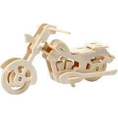 3D дървен модел на мотоциклет