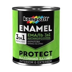 Антикорозионен емайл 3 в 1 KOMPOZIT PROTECT 0,75 кг - различни нюанси