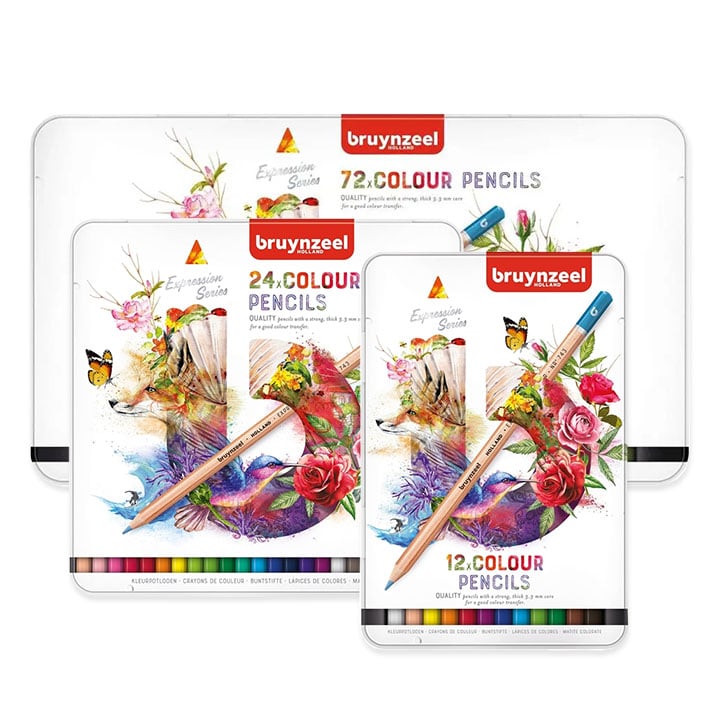 Моливи bruynzeel Expression Series в метална опаковка - различни комплекти