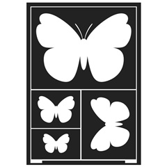 Самозалепващ се шаблон Пеперуди A5