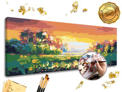 Рисуване по номера PREMIUM GOLD - Пастелен пейзаж