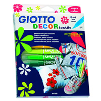 Флумастери за текстил GIOTTO DECOR textile - 12 цвята