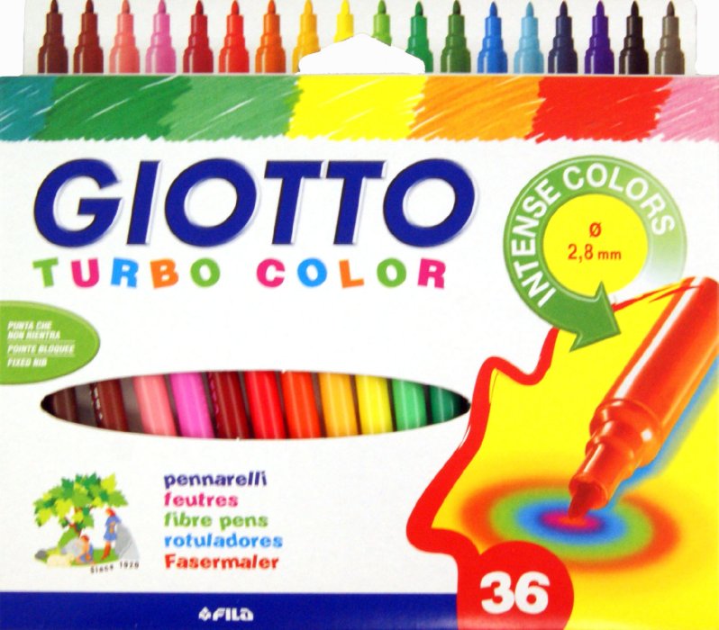 Флумастери GIOTTO TURBO COLOR - 36 цвята