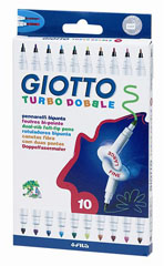 Флумастери GIOTTO Turbo Dobble - 10 цвята