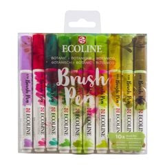 Акварелни писалки Ecoline Brush Pen Botanic | Комплект от 10 части