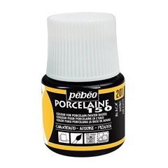 Боя с ефект на табла за порцелан Pebeo Porcelain 150 45 ml - черна