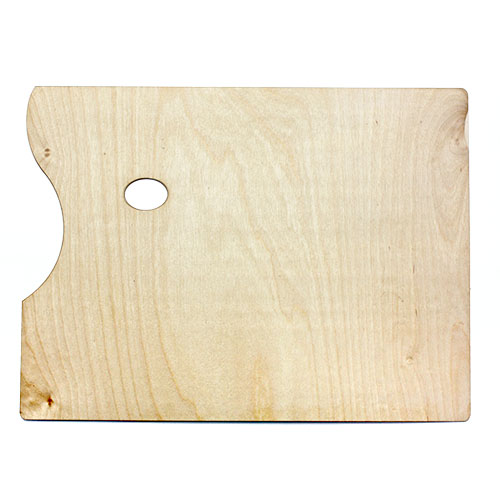 Дървена правоъгълна палитра - 30x40 cm