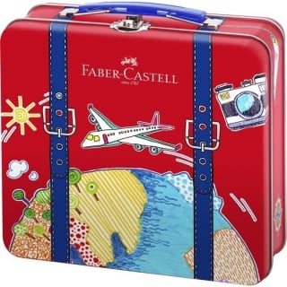 Флумастери Faber-Castell с клик капак в куфар от 40 броя