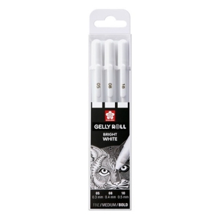 Гел моливи Sakura Gelly Roll bright white - 3 броя / различни варианти