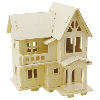 Къщичка с балкон - 3D комплект