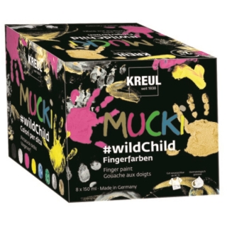 Комплект бои, нанасящи се с пръсти MUCKI Wild Child - KREUL- Premium Set 8 x 150 мл