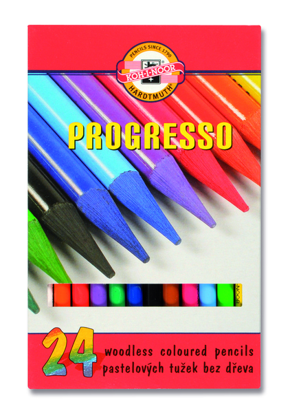 Комплект пастелни моливи в лакирана опаковка PROGRESSO - 24-бр