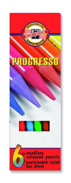 Комплект пастелни моливи в лакирана опаковка PROGRESSO - 6-бр