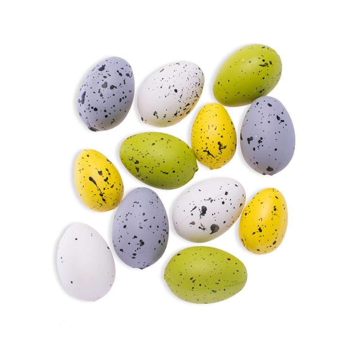 пластмасови пъдпъдъчи яйца 3.5 x 2.5 cm - 24 парчета
