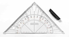 Професионален триъгълен ленир LENIAR 45° / 25 cm 