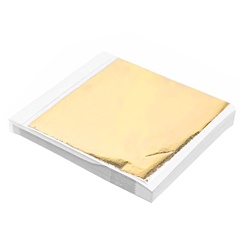 Златен металик златен лист за позлатяване 14 x 13 cm 100 листа